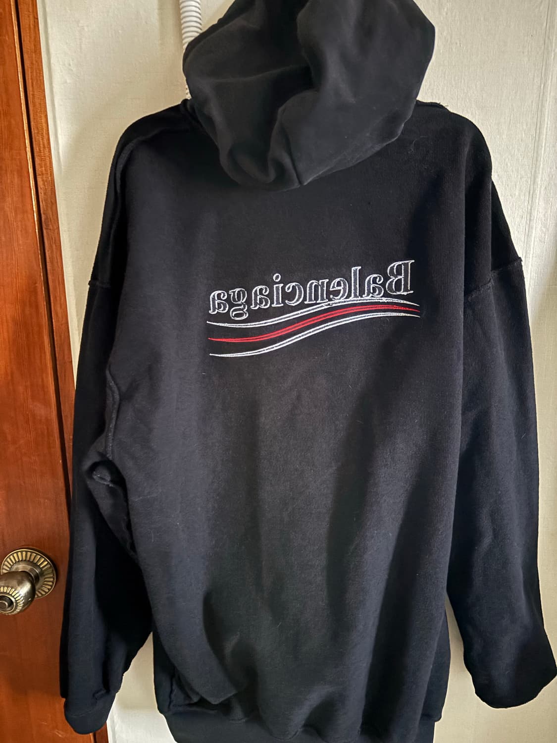 발렌시아가 웨이브 로고 개퍼 후드  상품이미지3