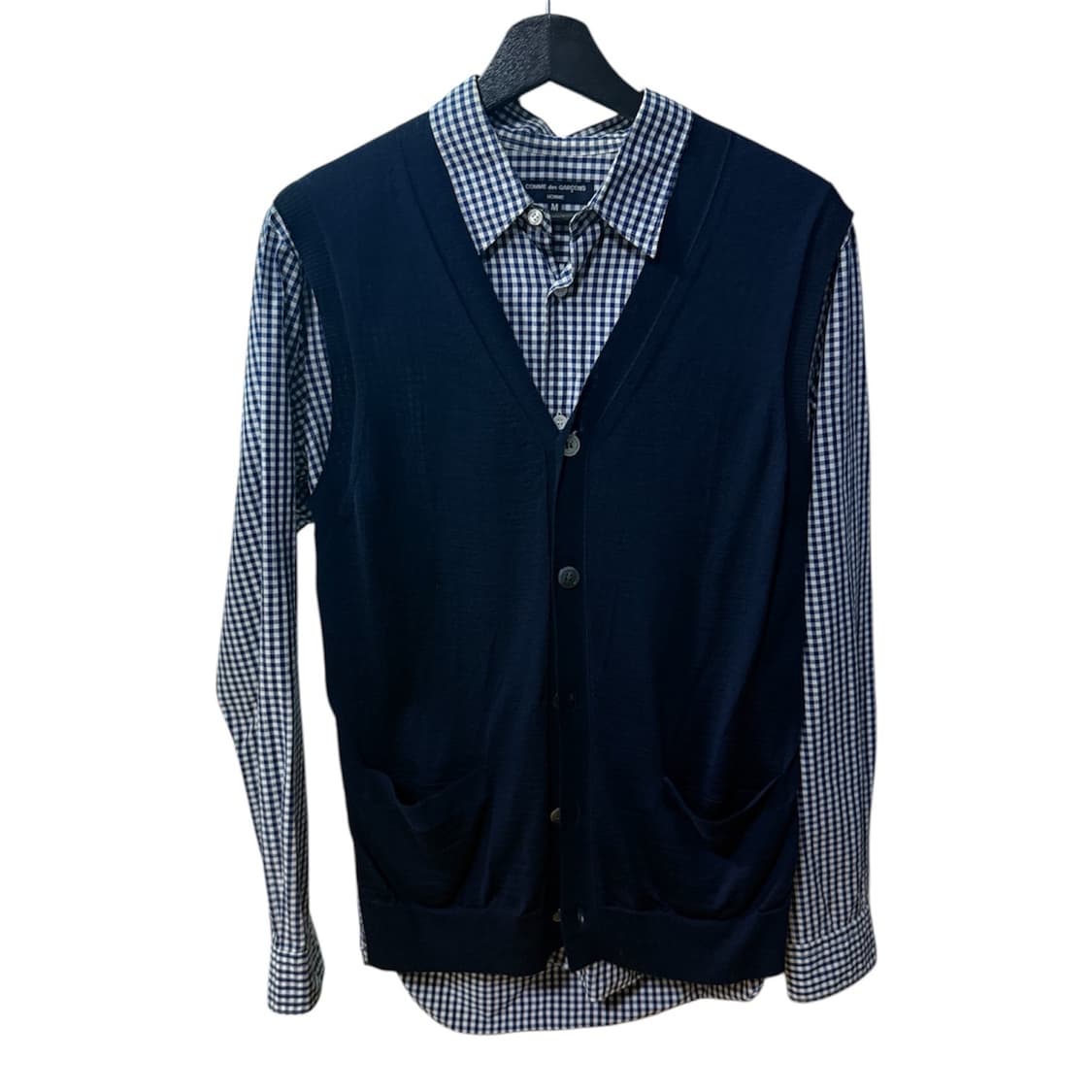 Ad2010 꼼데가르송 옴므 가디건 도킹 셔츠 상품이미지2