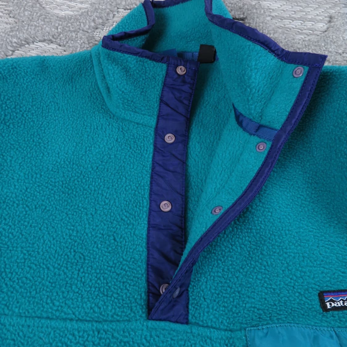 90s 파타고니아 신칠라 스냅-T 민트블루/네이비 USA 상품이미지3