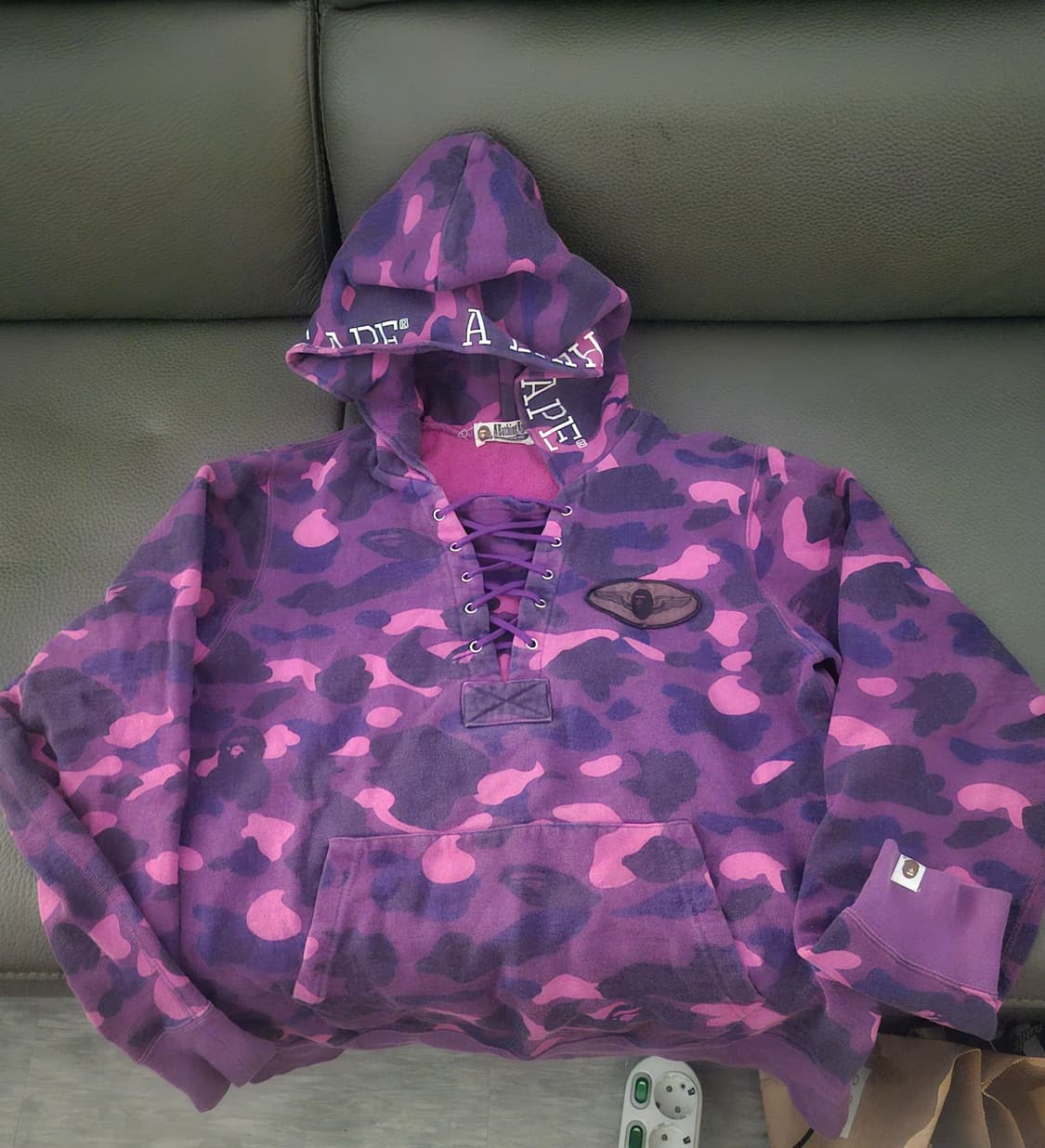 베이프 퍼플 카모 후디 L 상품이미지1