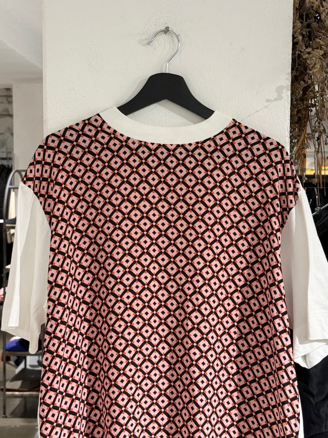 마르니 화이트 패턴 실크 코튼 혼방 티셔츠 상품이미지4