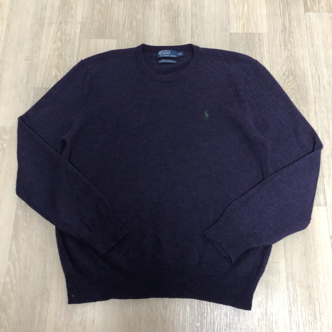 (XL) 폴로 랄프로렌 POLO 램스울 퍼플 라운드 니트 폴로니트 상품이미지1