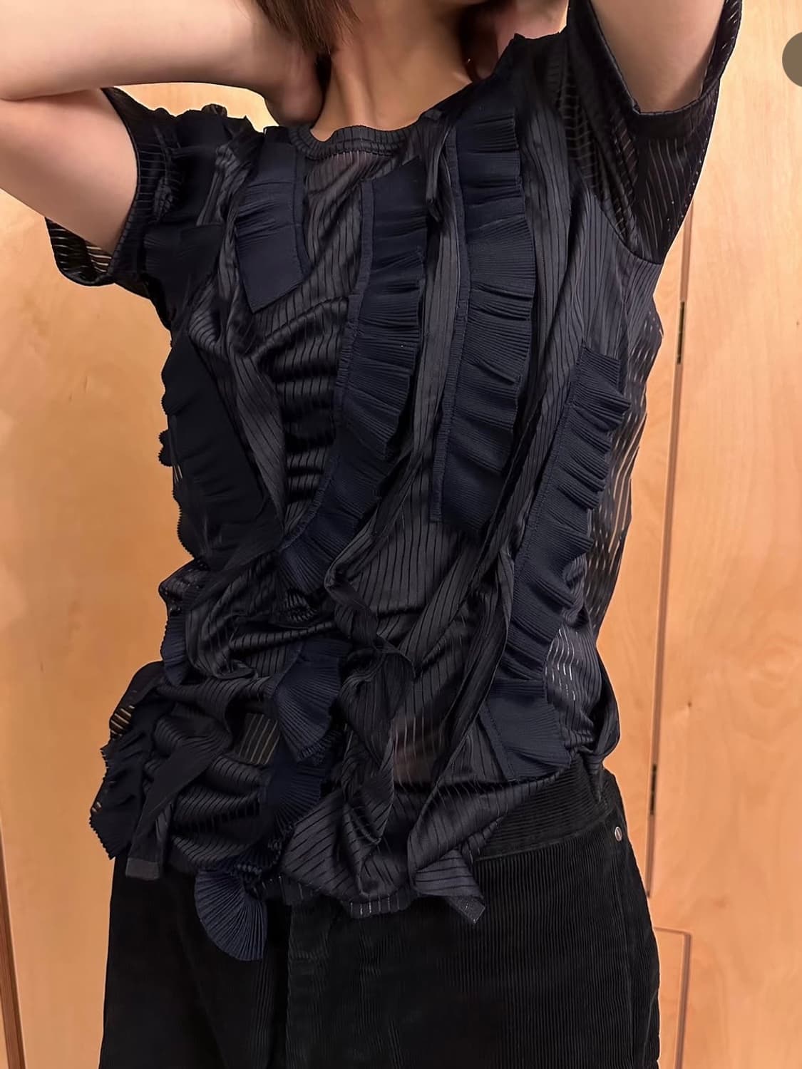 AD1991 Nylon Gather Tape Cut Saw T Shirt 상품이미지4