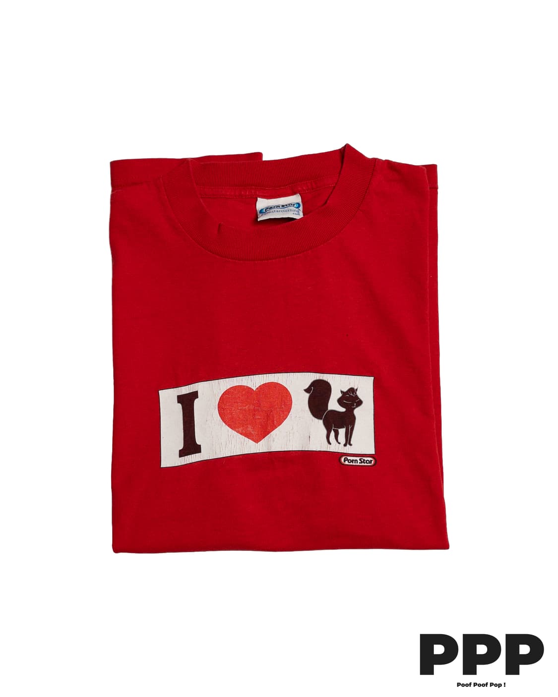 90's Porntar 'I love Cat(xussy)' 티셔츠 상품이미지2