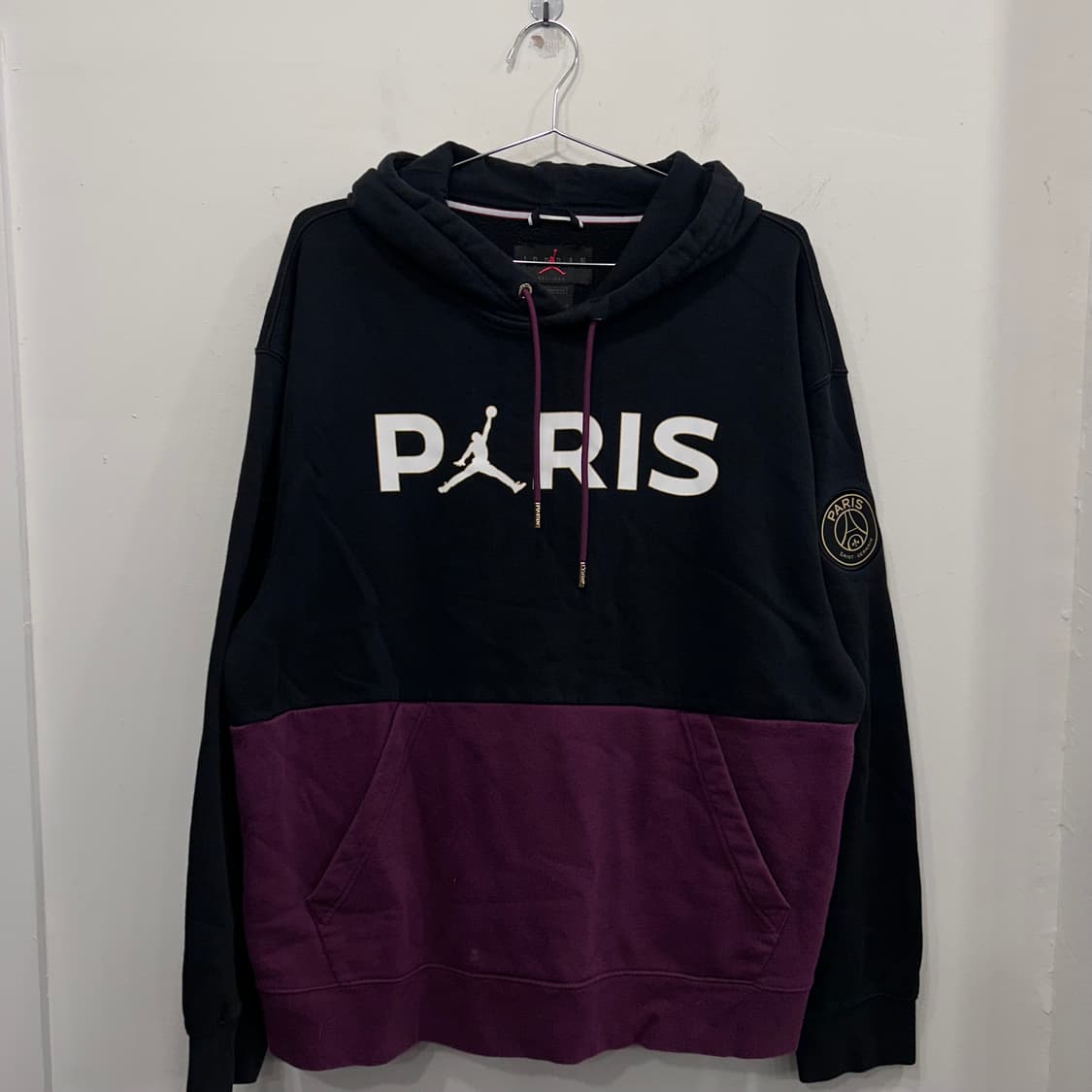 나이키 조던 파리 생제르망 코튼 배색 후드티 상품이미지2