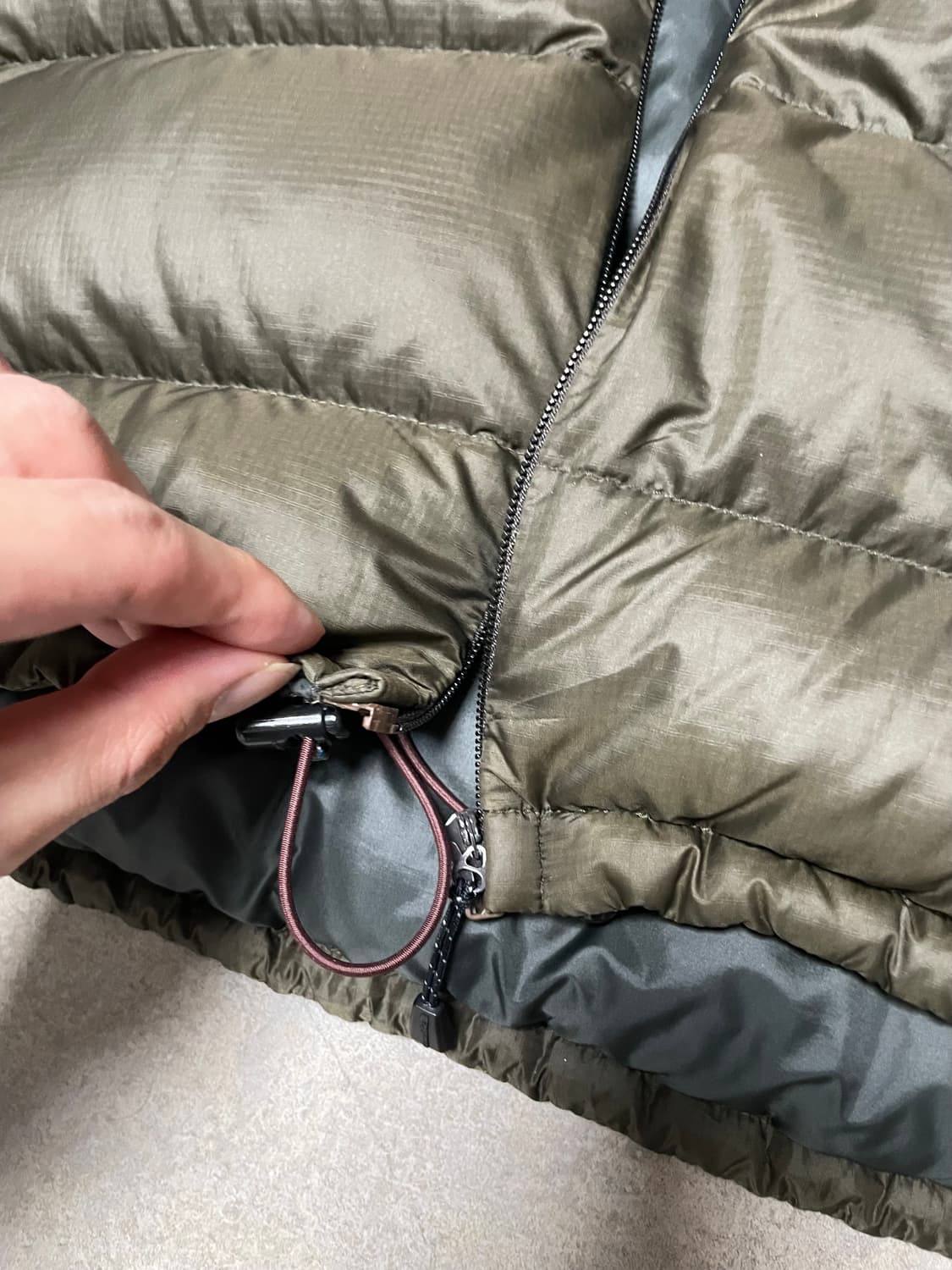 빈티지 몽벨 라이트 알파인 구스 다운 패딩 자켓 카키 브라운 상품이미지5
