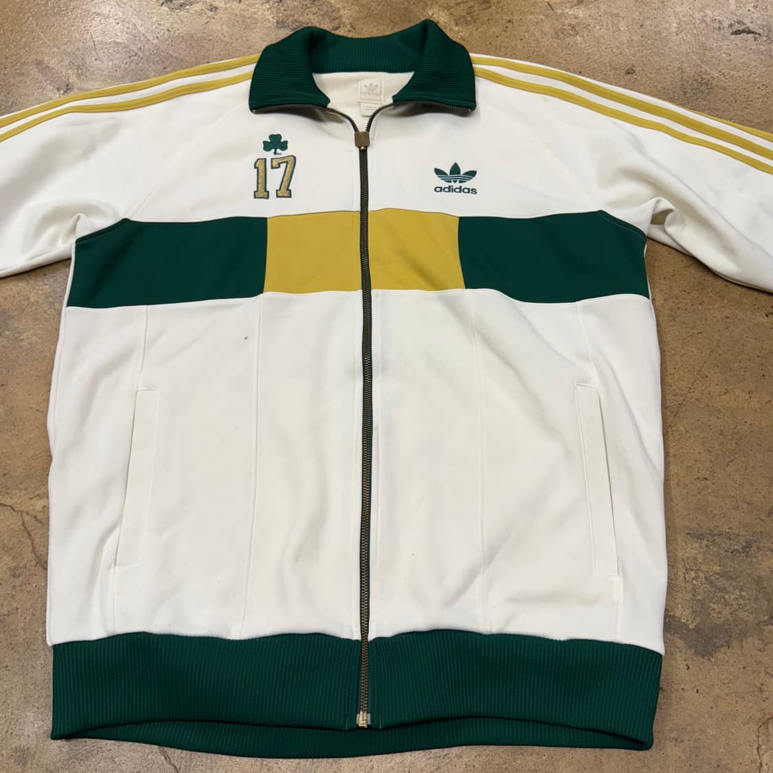 아디다스 화이트 그린 올드스쿨 파이어버드 클로버 셀틱스 져지 상품이미지3