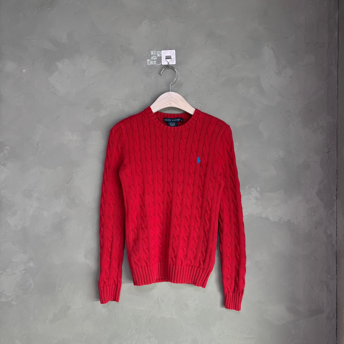 폴로 랄프로렌 꽈배기 니트 빨강 상품이미지1
