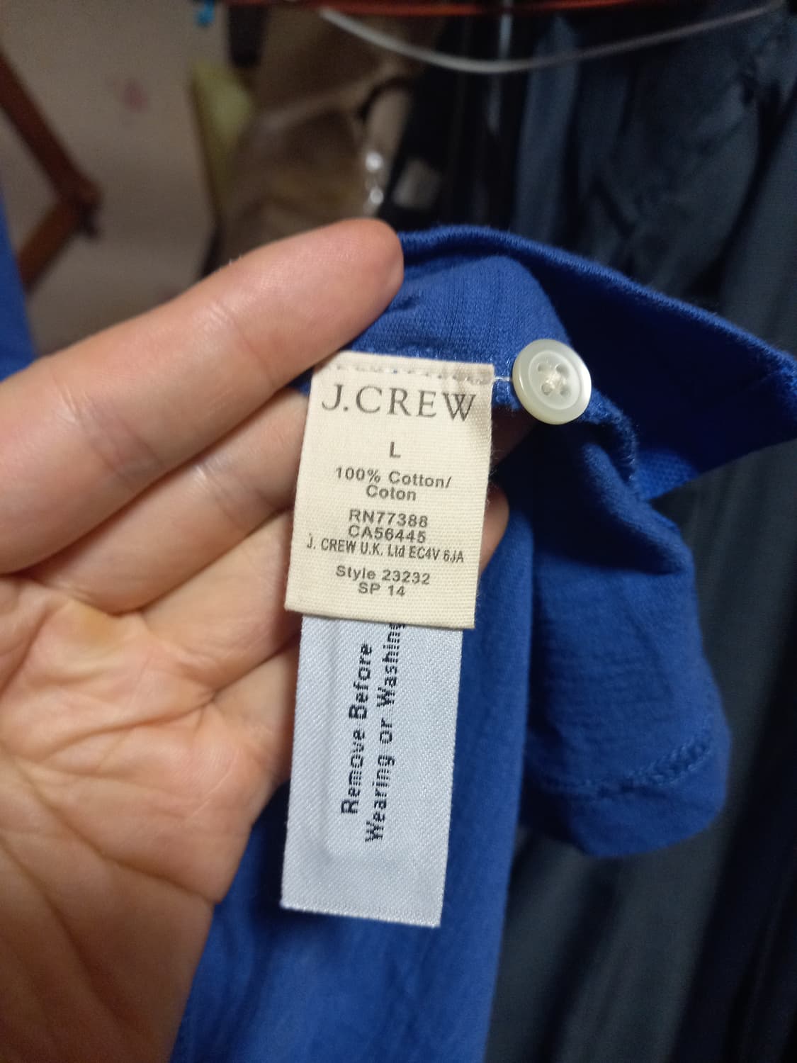 [제이크루](새제품)코튼 반팔 카라넥 티셔츠L(105)사이즈 상품이미지5