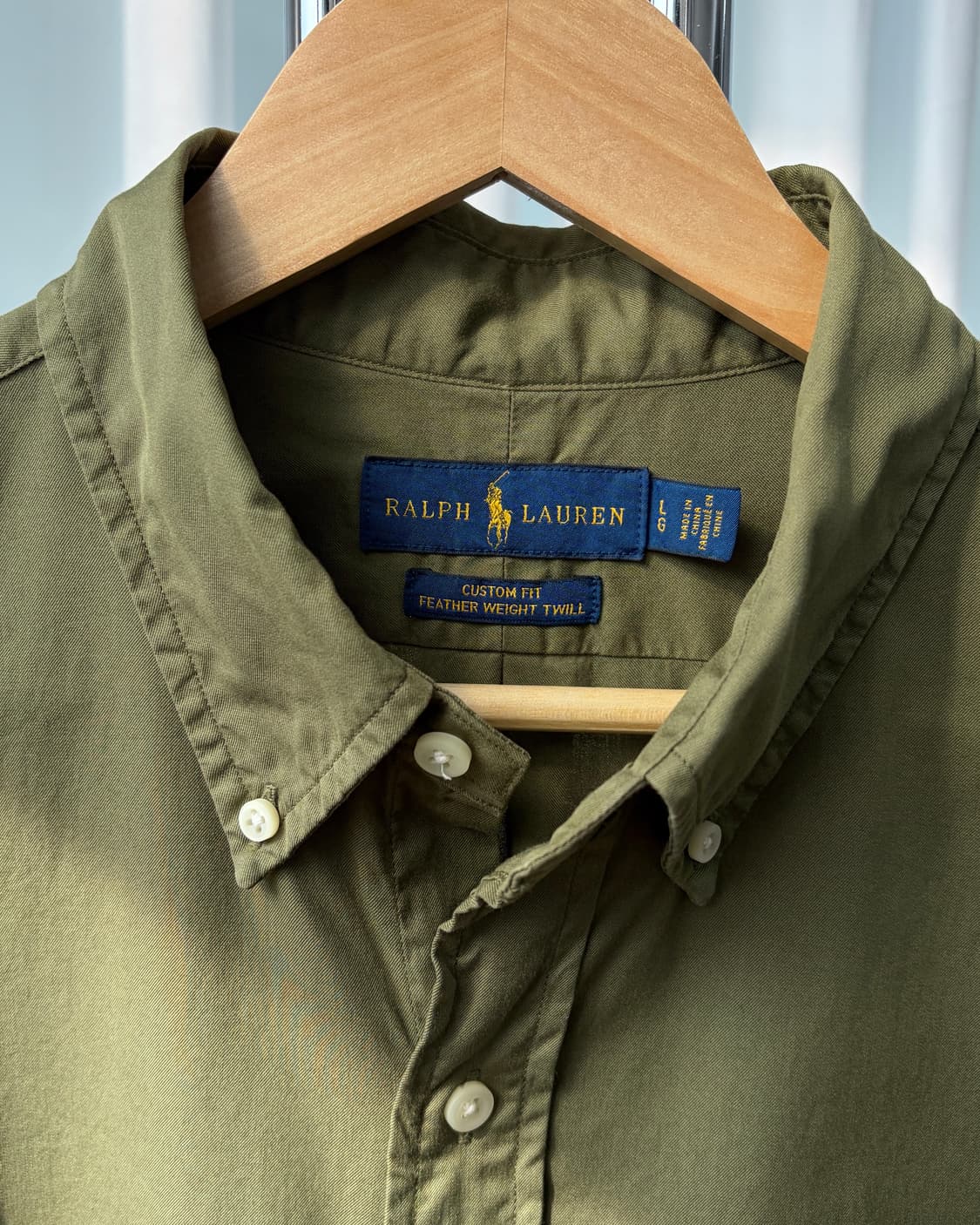 [L]폴로 랄프로렌 커스텀핏 페더웨이트 트윌 셔츠 상품이미지8