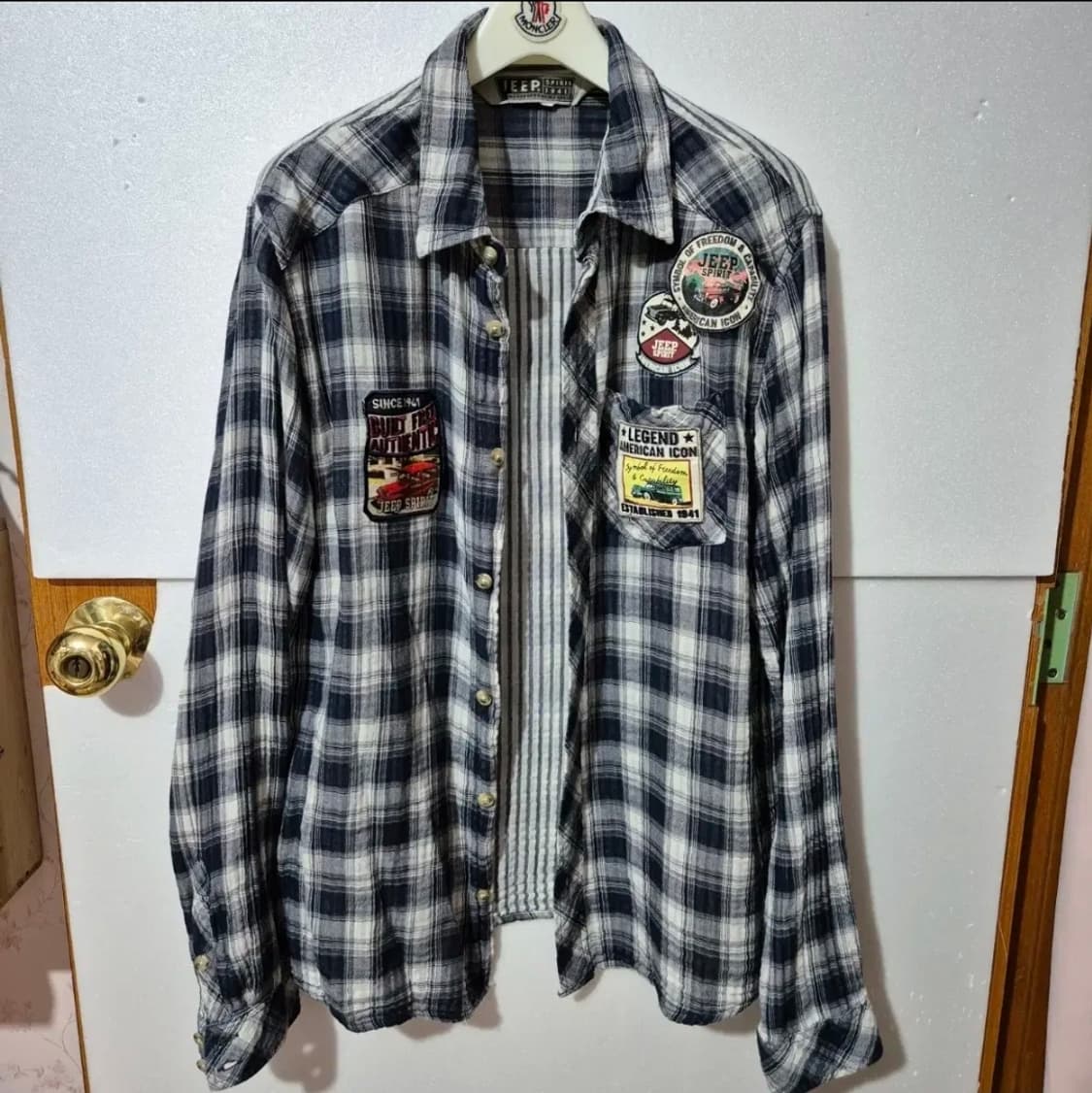 JEEP 지프 정품 요즘유행 검정 체크 셔츠 s~XL모두 예쁨 상품이미지4