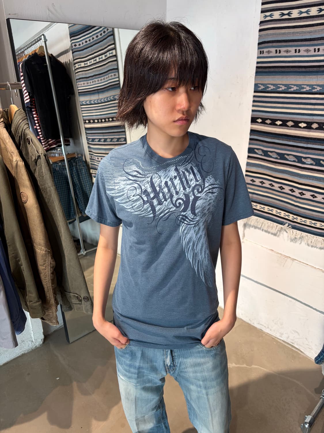 Hurley 페더 멜란지 반팔티 S 상품이미지1