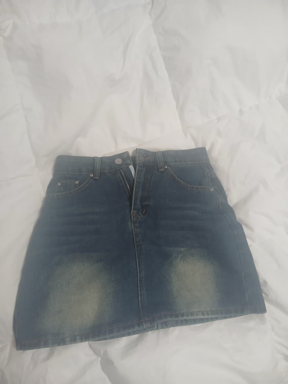 앤드모어 하이웨스트 빈티지 데님 미니스커트 상품이미지2