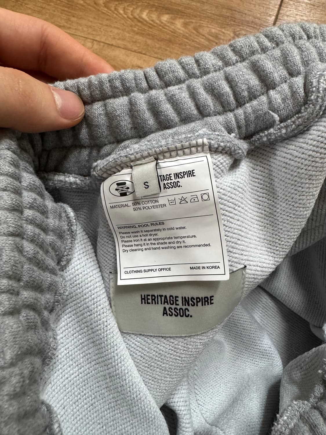 유니온블루 버뮤다 스웻팬츠 그레이 S 상품이미지3