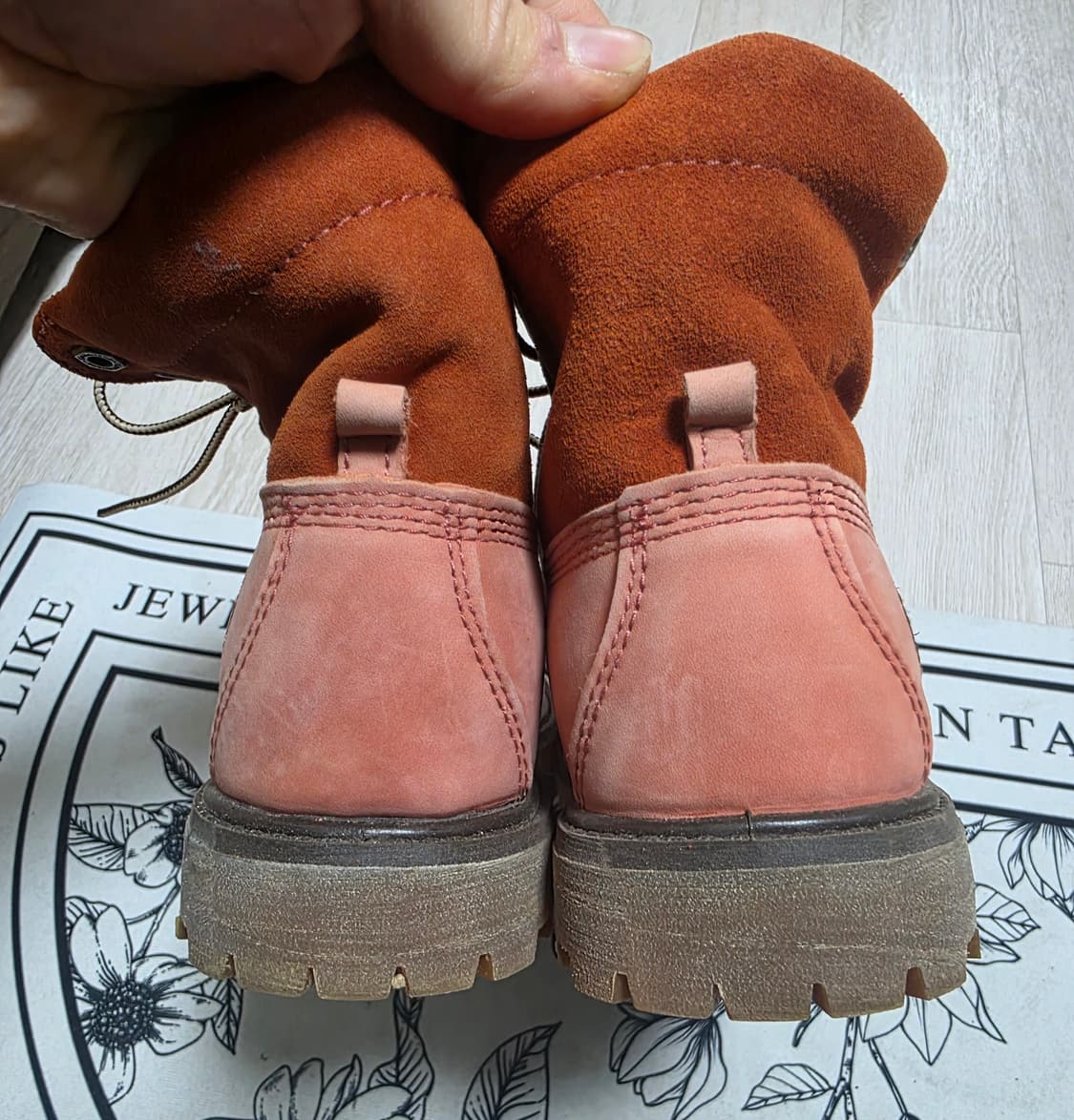 [225~230]팀버랜드 롤탑 부츠 핑크 여성부츠 상품이미지4