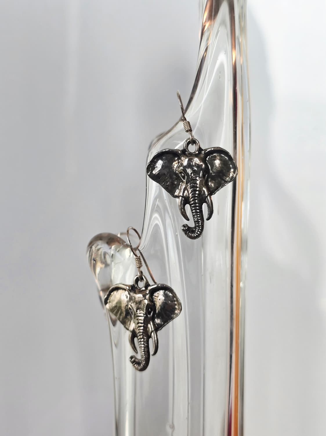 빈티지 실버 코끼리 드롭 귀걸이 상품이미지5