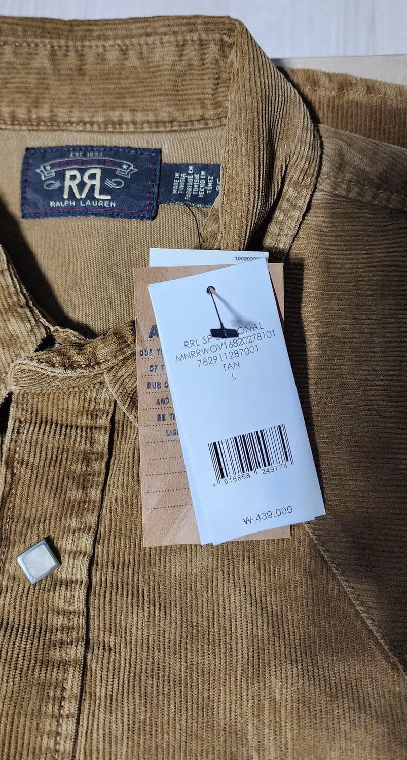 더블알엘(RRL) 남성 슬림핏 코듀로이 웨스턴 셔츠 상품이미지3