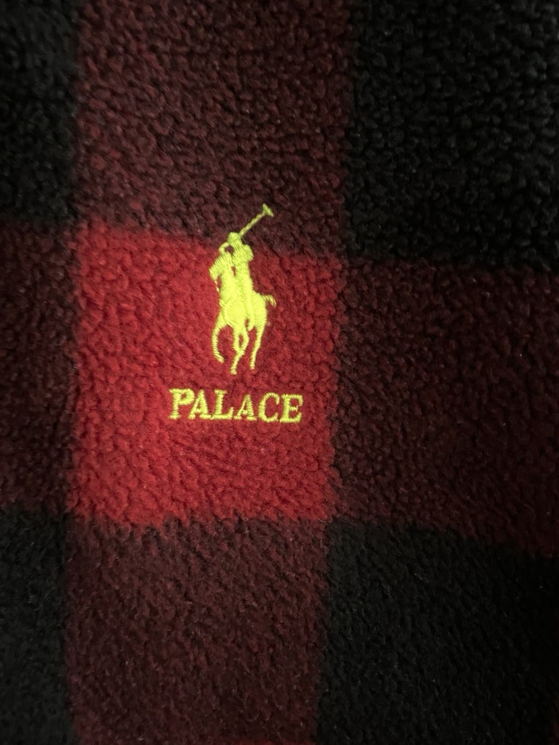 팔라스 x 폴로 체크 플리스 자켓 레드 상품이미지3