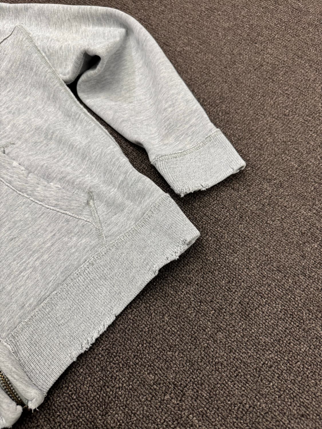 M아베크롬비 빈티지 패치 그레이 후드집업 상품이미지4