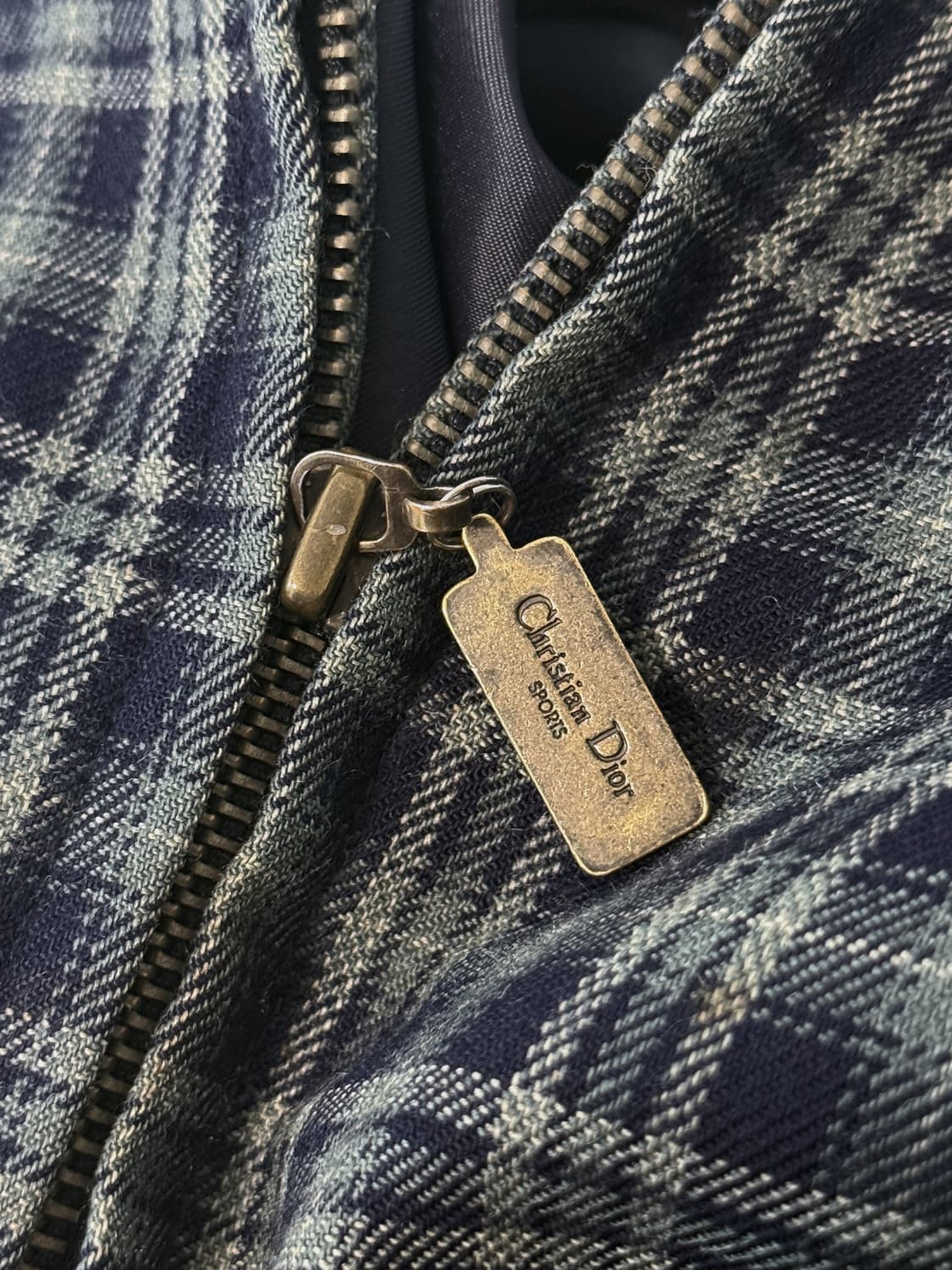 크리스찬 디올 90‘s 루즈핏 울 체크 블루종 자켓 상품이미지7