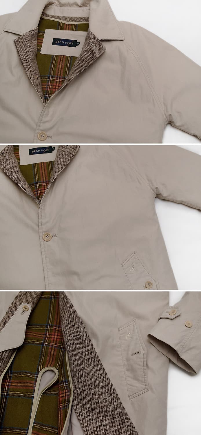 빈폴 클래식 울체크 라이너 패디드 발마칸 코트 (100+) 상품이미지8