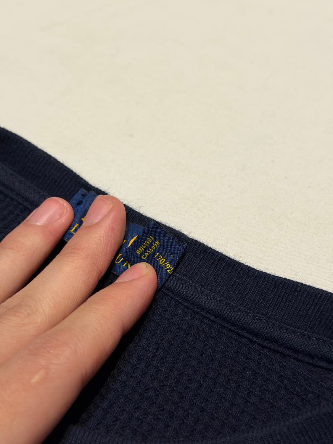 폴로 랄프로렌 와플 써멀 롱슬리브 네이비 상품이미지3