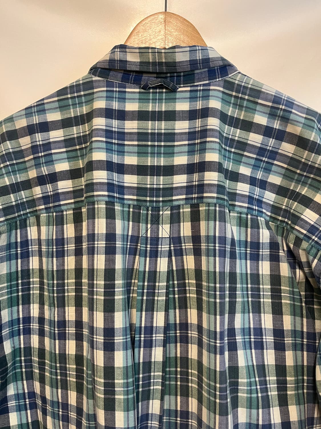 90s~00s 에디바우어 빈티지 빅사이즈 반팔 체크 너드 워크 셔츠 남방 상품이미지5