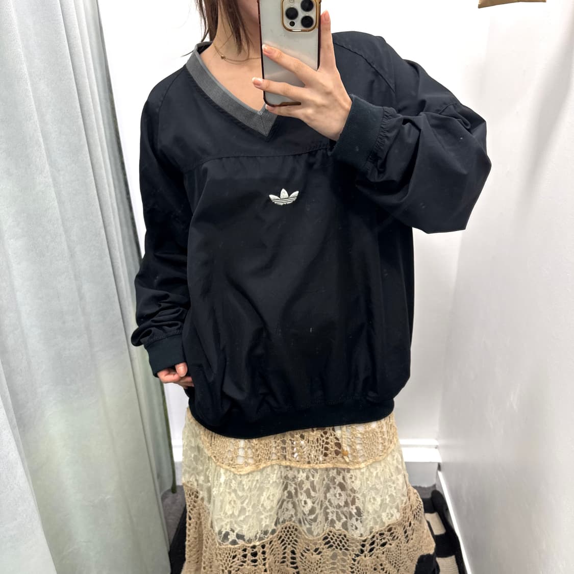 아디다스 블랙 나일론 티셔츠 상품이미지1