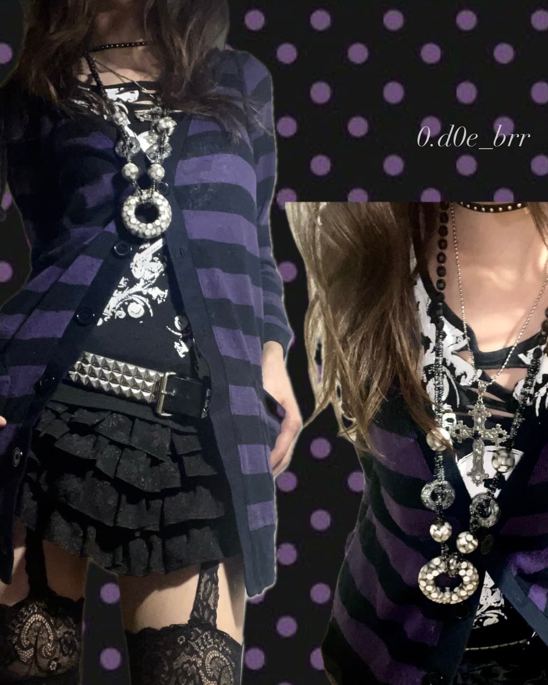 공겜 여주룩 스트라이프 롱 가디건 상품이미지1