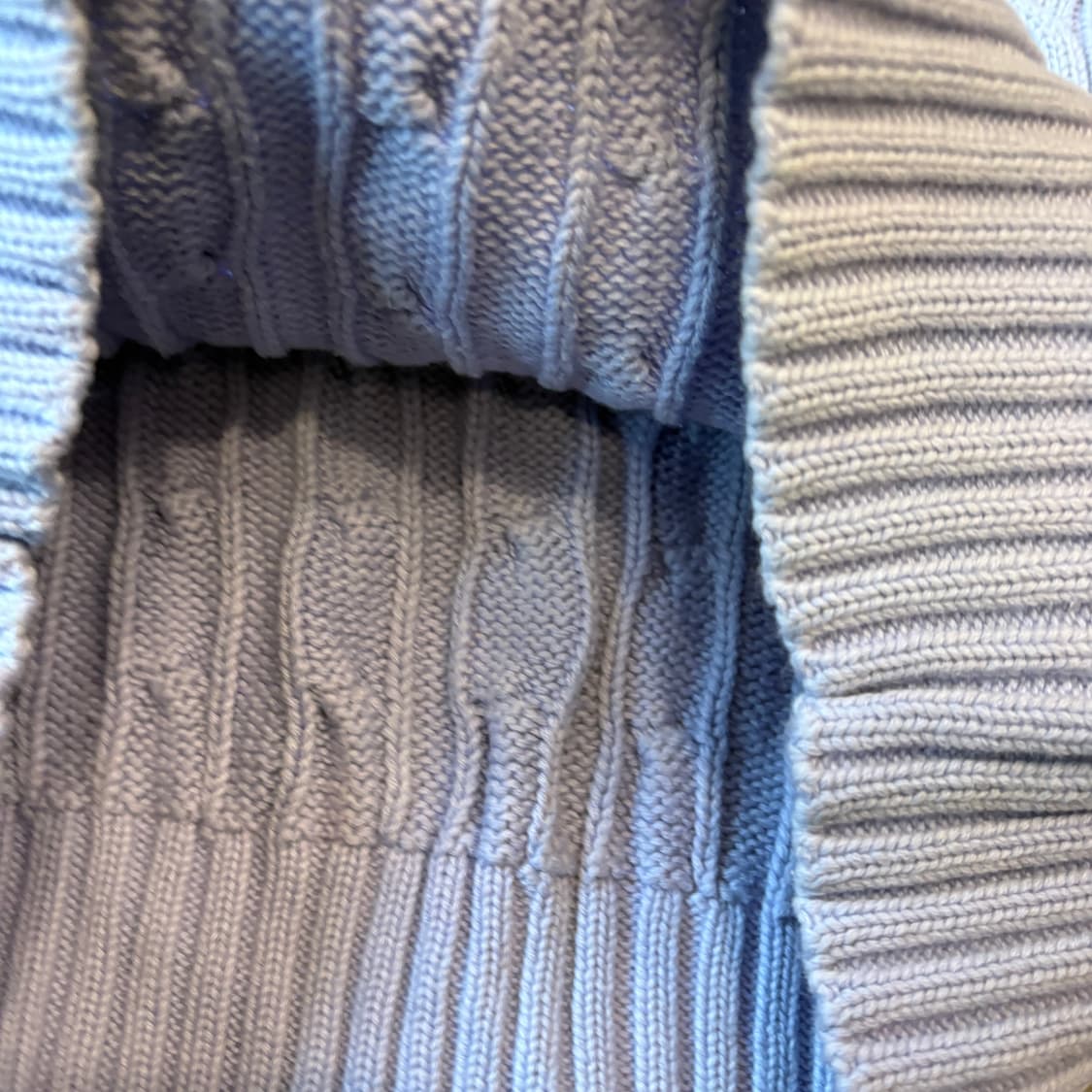 폴로 정품 라이트 퍼플 코튼 꽈배기 니트  상품이미지6