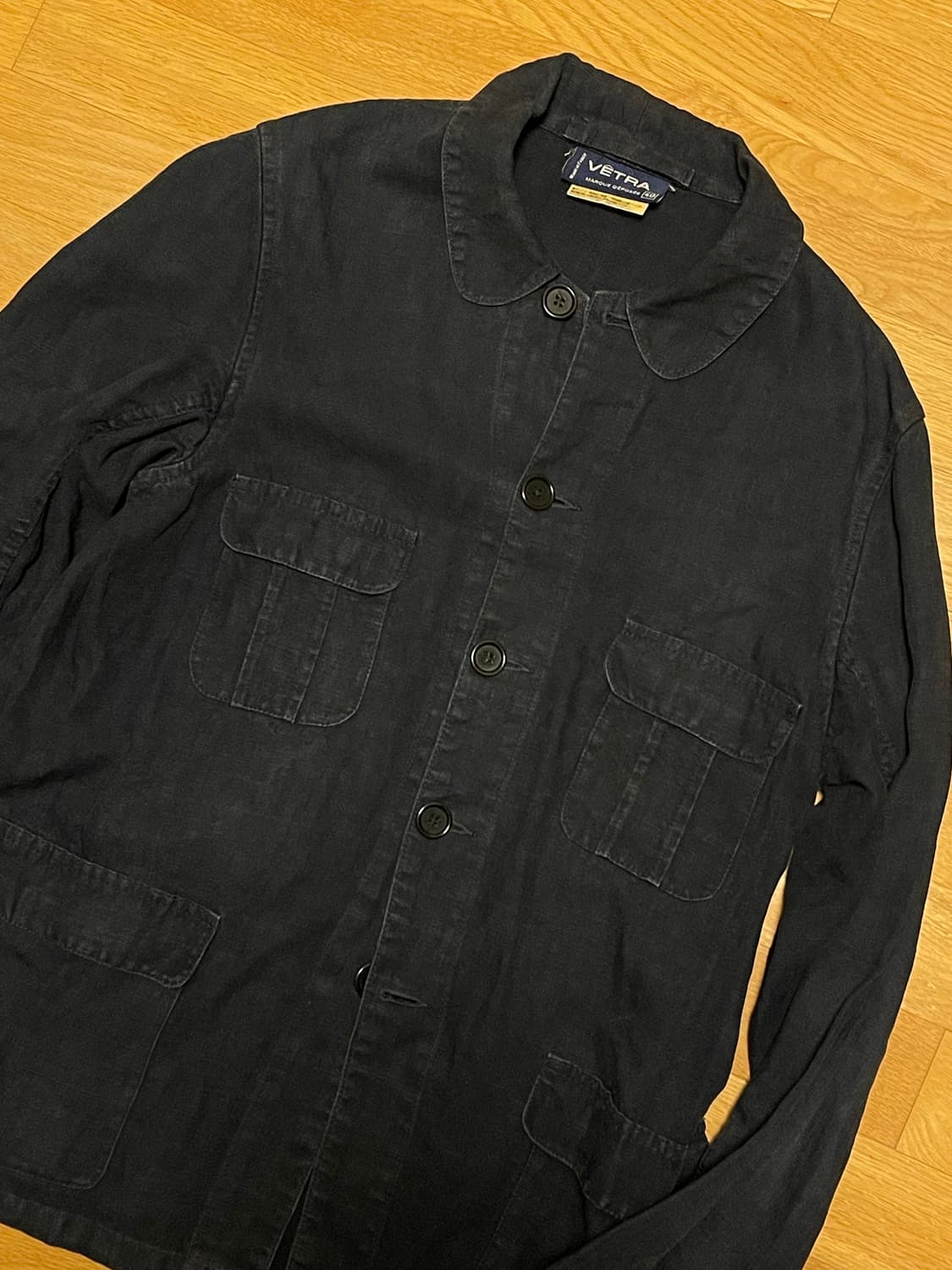 베트라 다크 네이비 헤비 린넨 프렌치 워크 자켓 상품이미지4