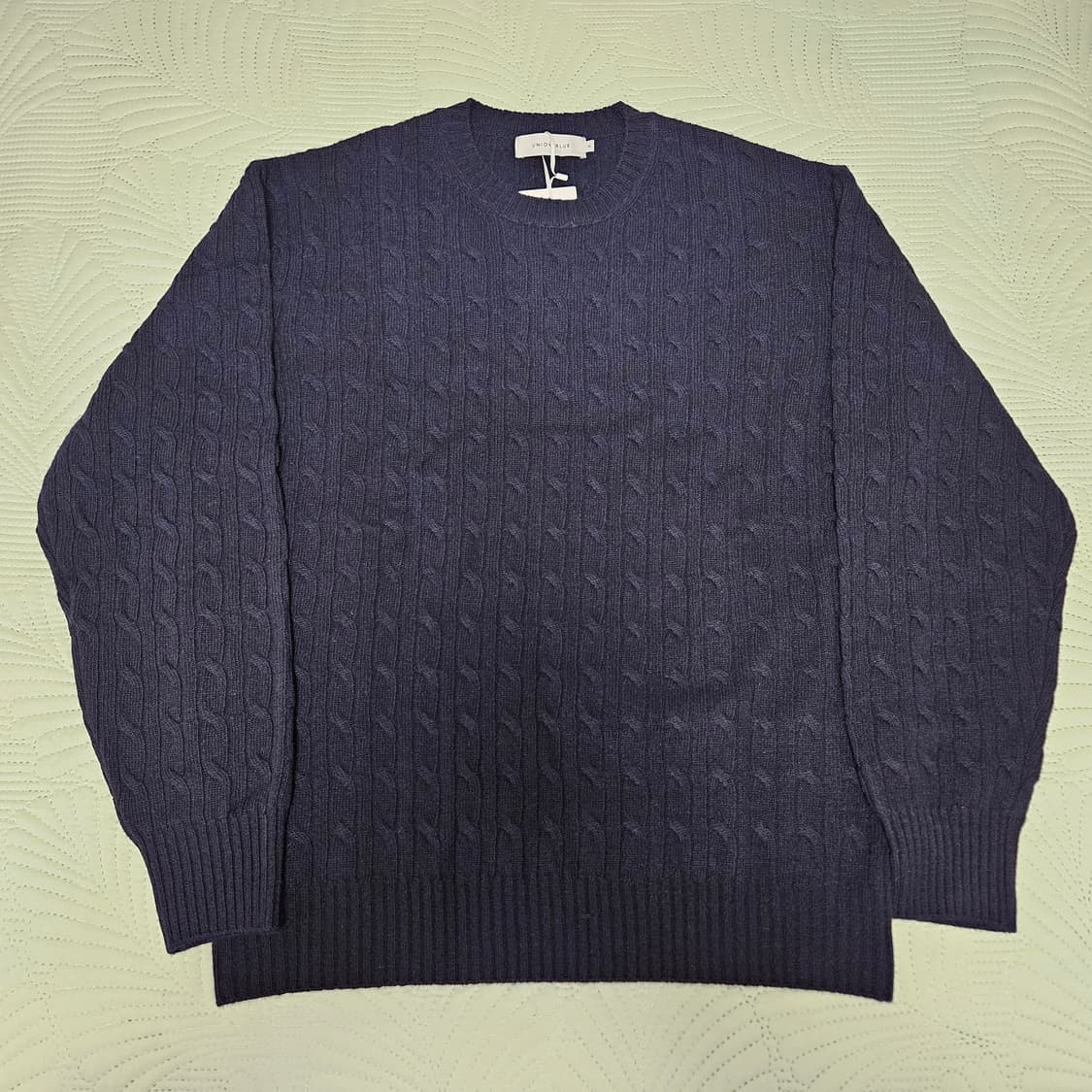 [새상품] 유니온블루 케이블 메리노 울 니트 네이비 XL 상품이미지1