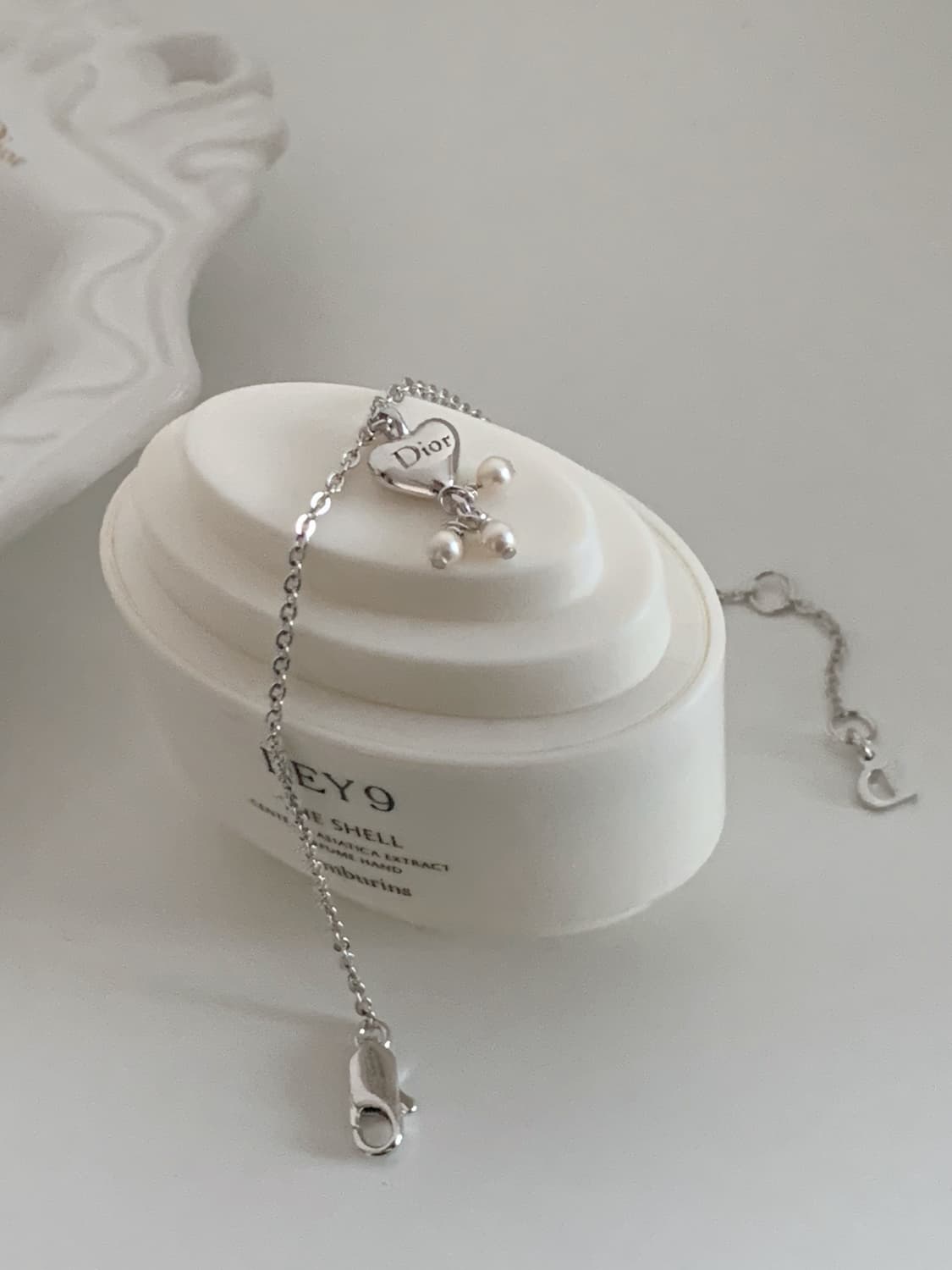 [ 디올 ] 디올 실버 하트 진주 팔찌 상품이미지10