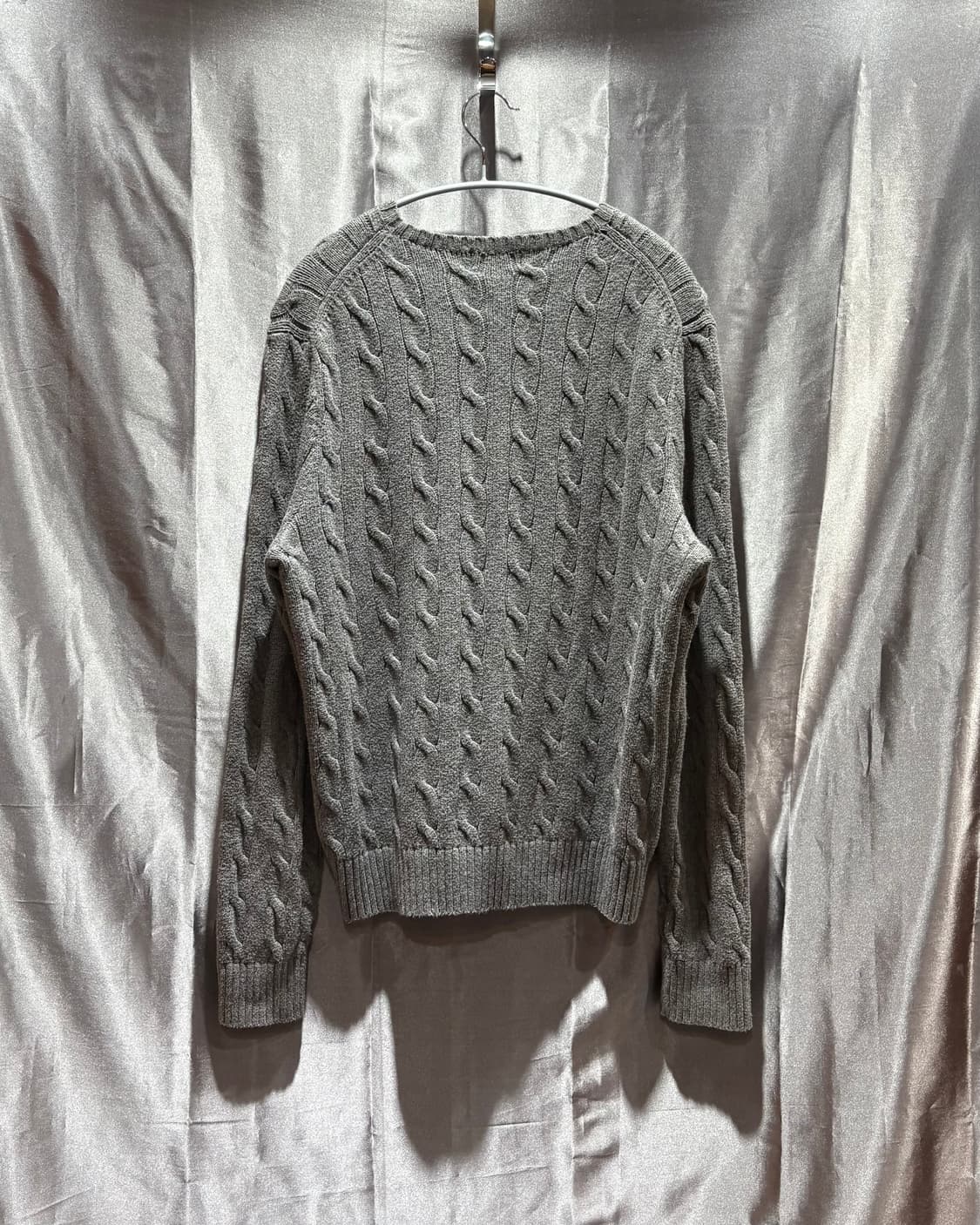 M 폴로랄프로렌 그레이 케이블 니트 상품이미지3