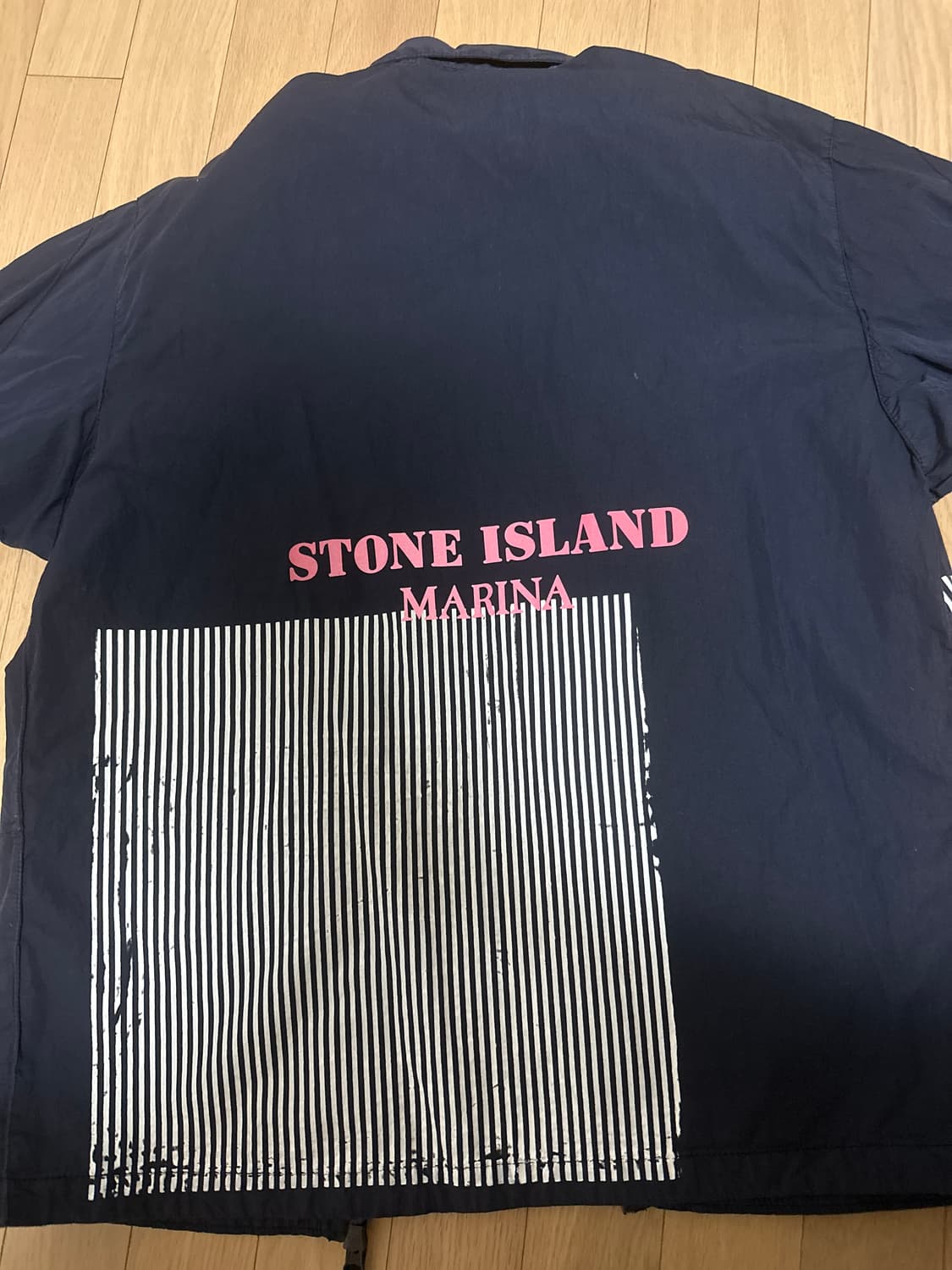 스톤아일랜드 마리나 로고 스트라이프 자켓 (네이비) L사이즈 상품이미지5