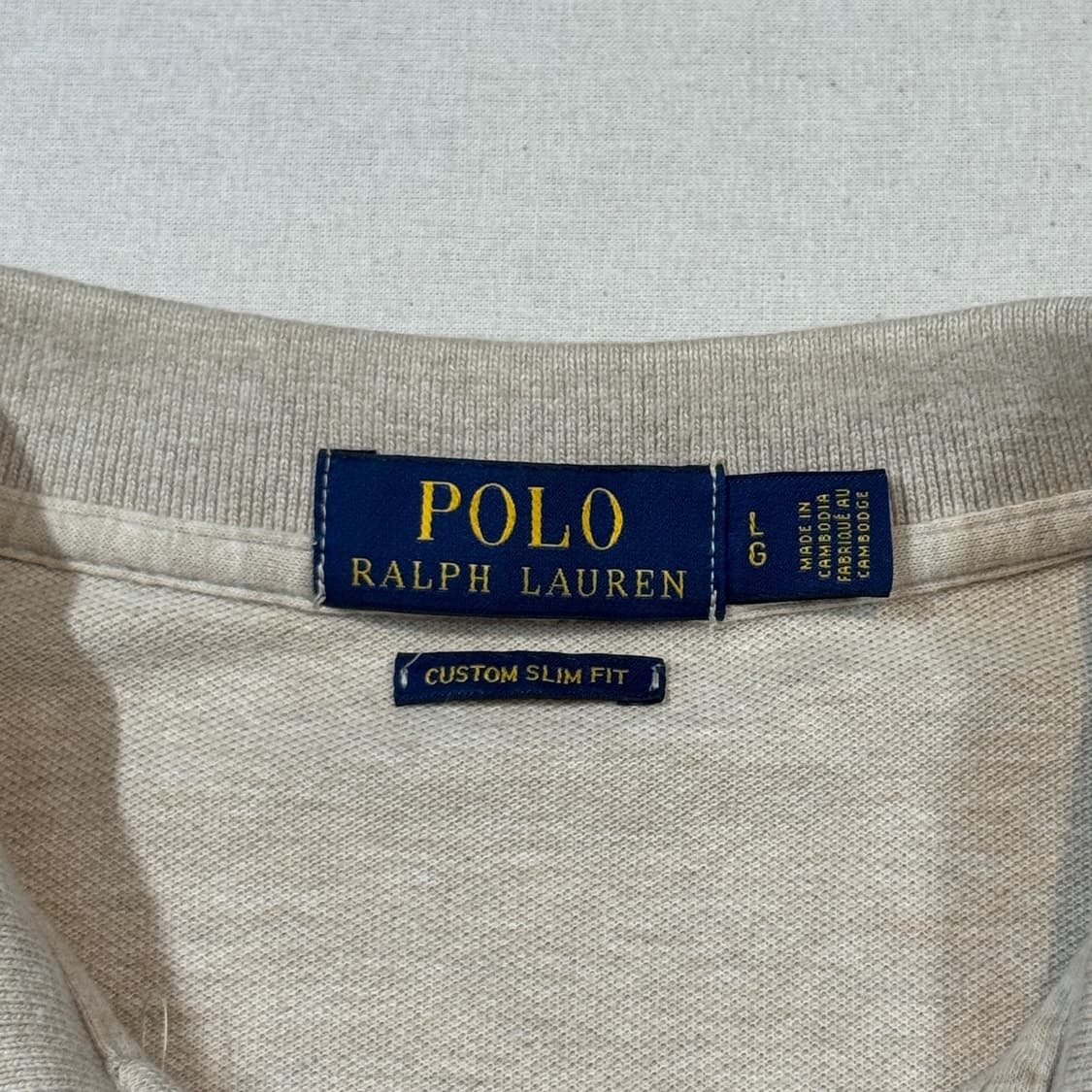 L) 폴로 랄프로렌 클래식 오트밀 베이지 반팔 카라티 PK 상품이미지6