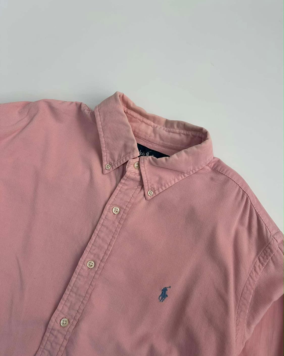 [XL] 폴로 랄프로렌 핑크 코듀로이 커스텀핏 셔츠 상품이미지3