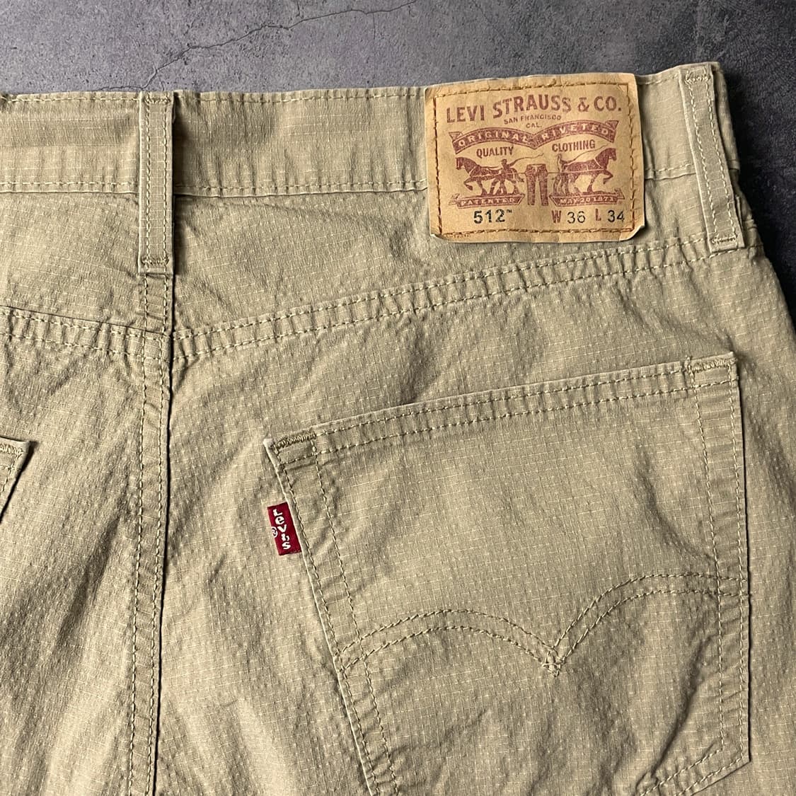 LEVI'S 리바이스512 빈티지 베이지 슬림 테이퍼드핏 코튼 팬츠 상품이미지7