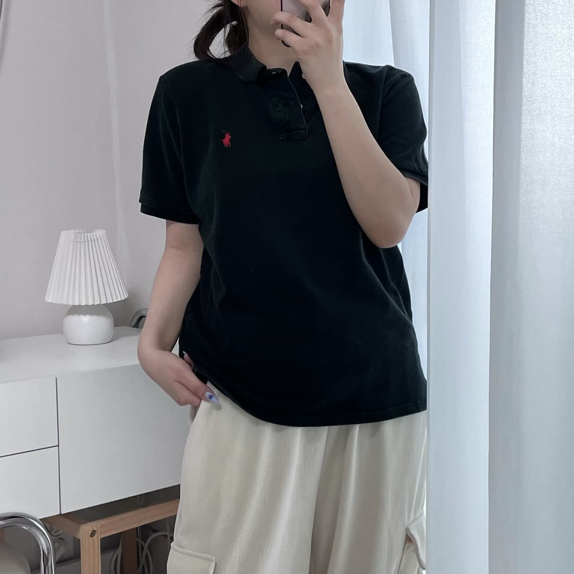 [정품] 폴로 블랙 / 레드포니 반팔카라티 [ M ] 상품이미지1