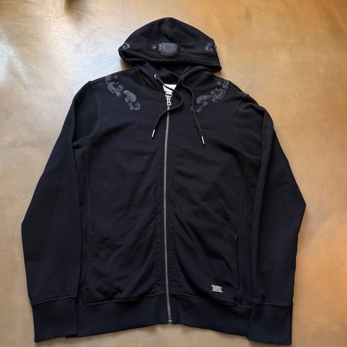 디젤 페이크 레더 트리밍 후드 집업 상품이미지2