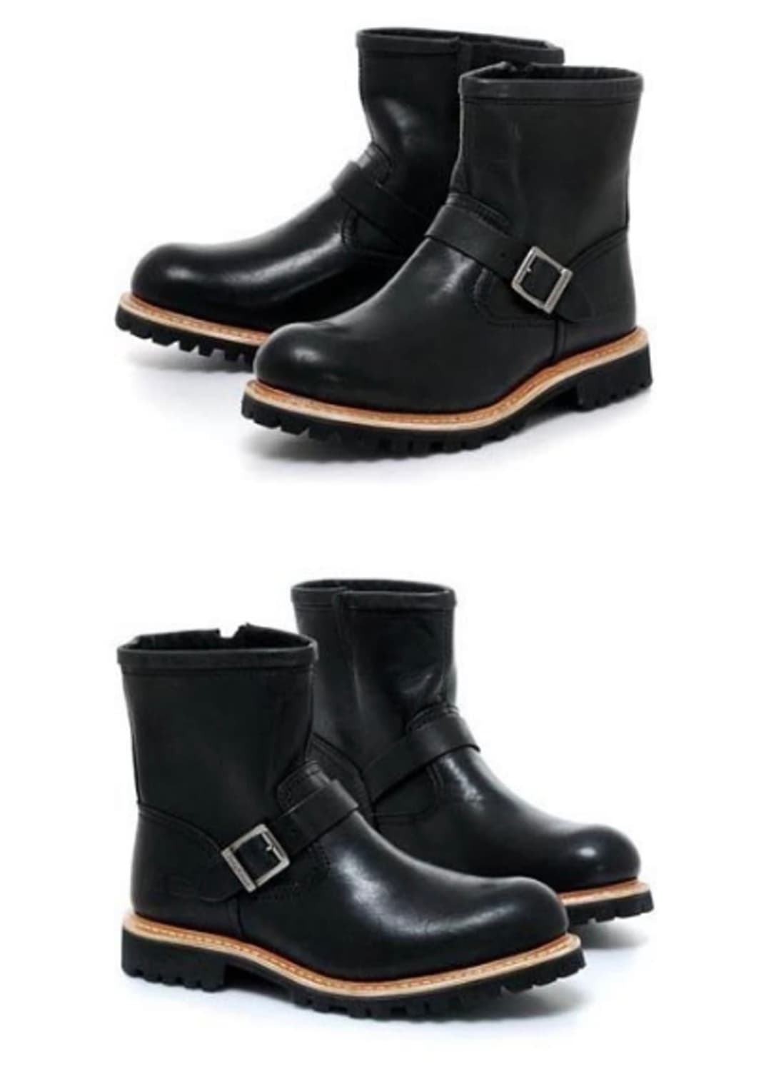 패스파인더 웨스턴 무드 레더 엔지니어 부츠 블랙 상품이미지2