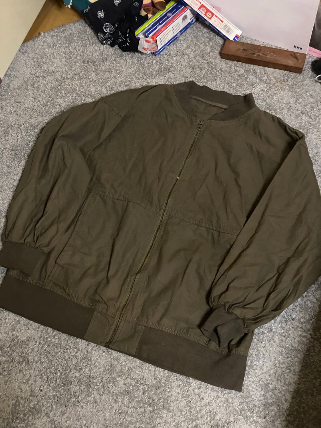 cube sugar cotton bomber jacket 상품이미지1