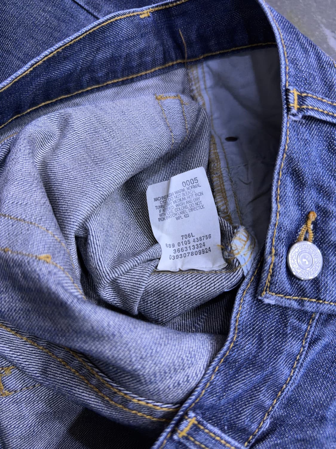 리바이스 501 00's 레귤러핏 빈티지 주름 워싱 데미지 데님팬츠 36 상품이미지10