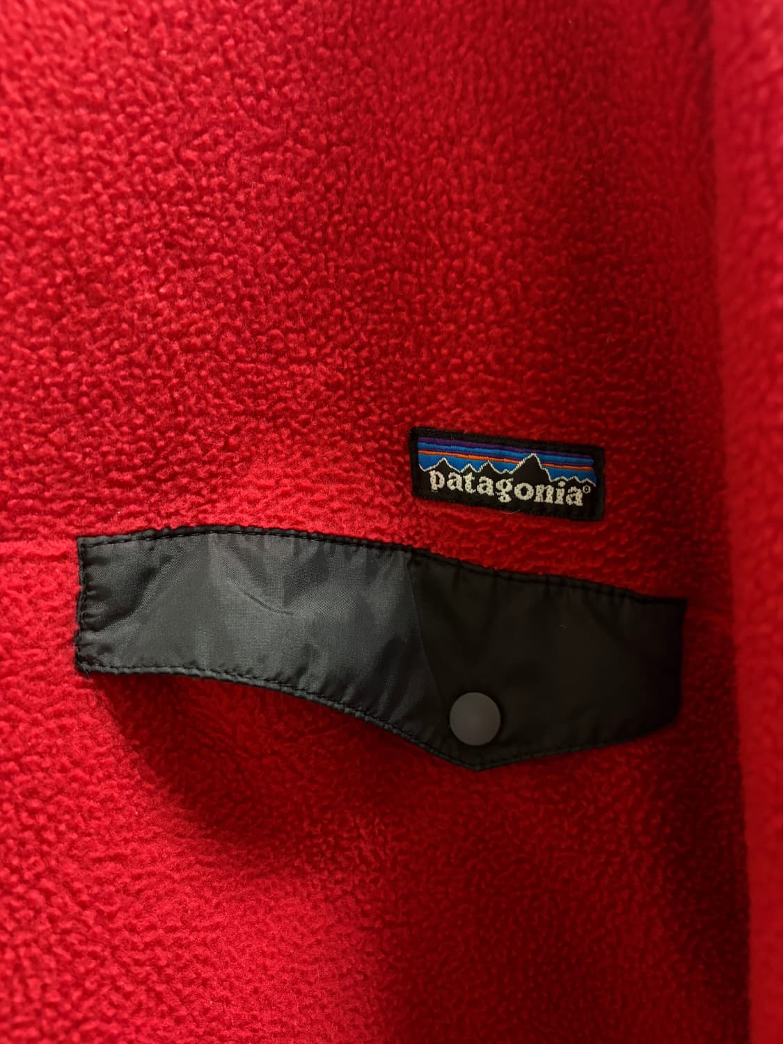 90s 파타고니아 신칠라 스냅티 레드 블랙 L 상품이미지2