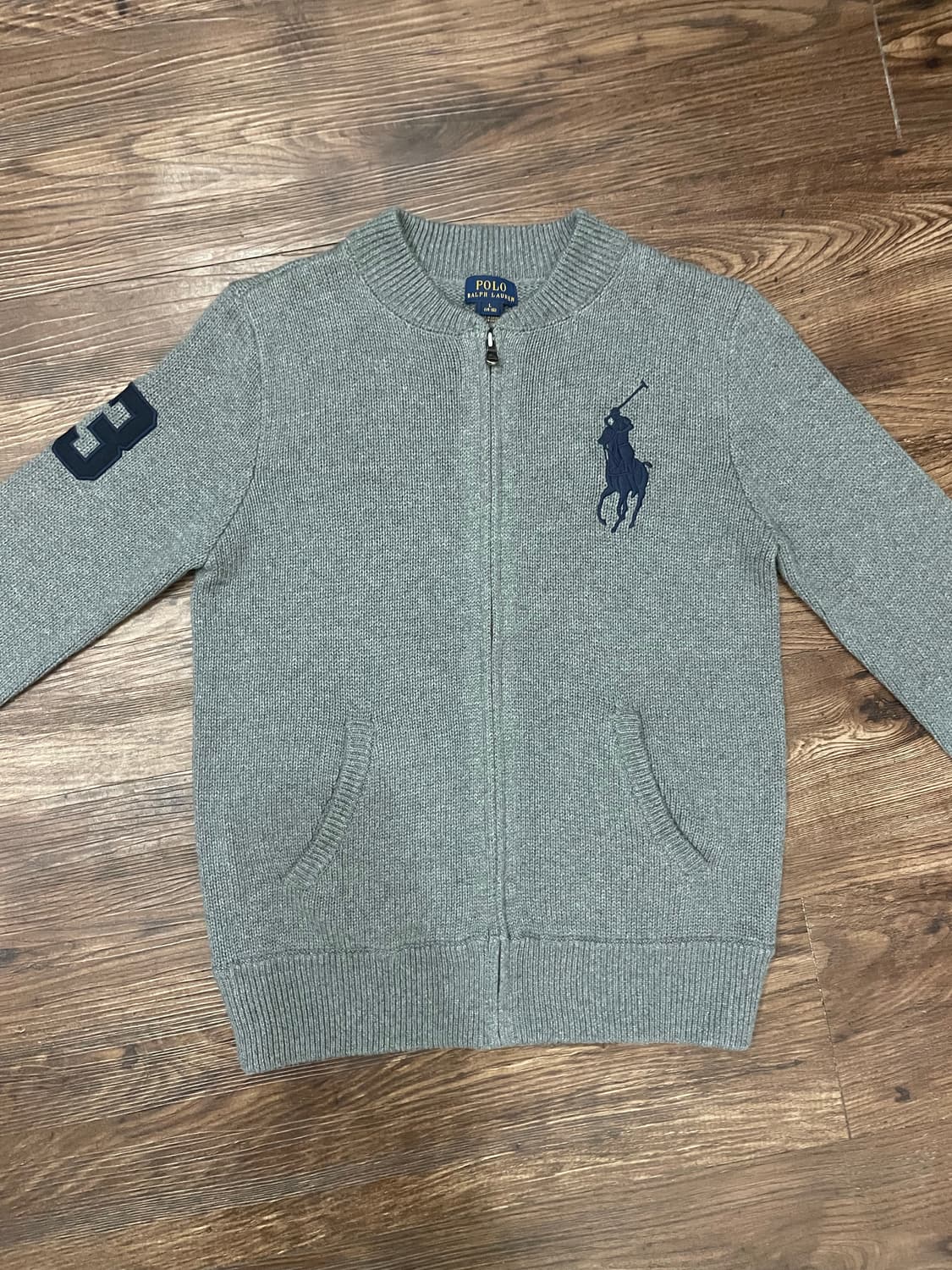 폴로 빅포니 코튼 집업 자켓 그레이 상품이미지1