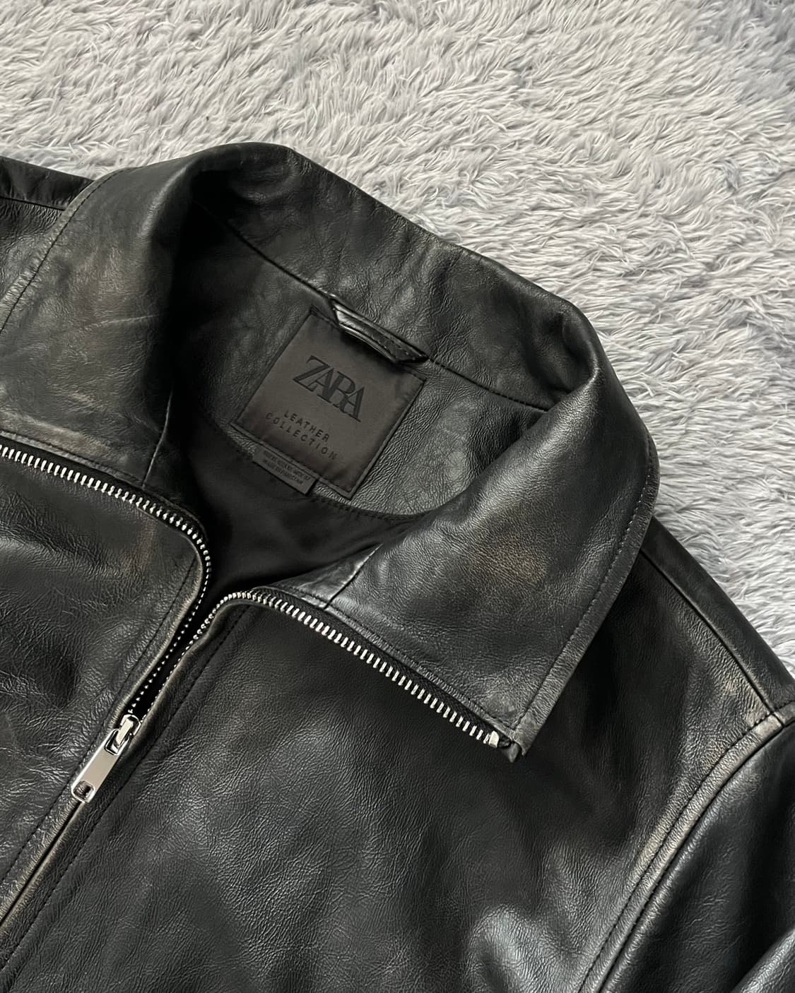 (희소) 자라 ZW컬렉션 리얼레더 빈티지 이펙트 자켓 상품이미지2