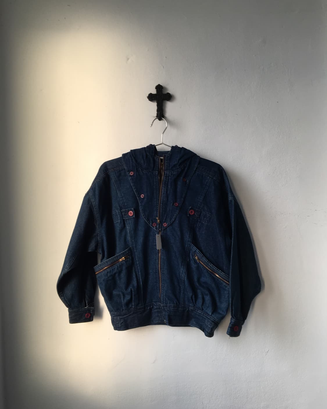 Over fit hood bomber denim jacket 상품이미지2