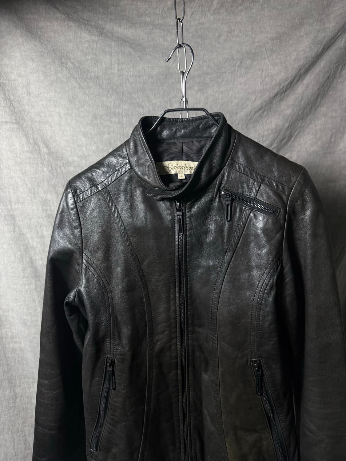 GalaabenD Stand Collar Leather Jacket 상품이미지4