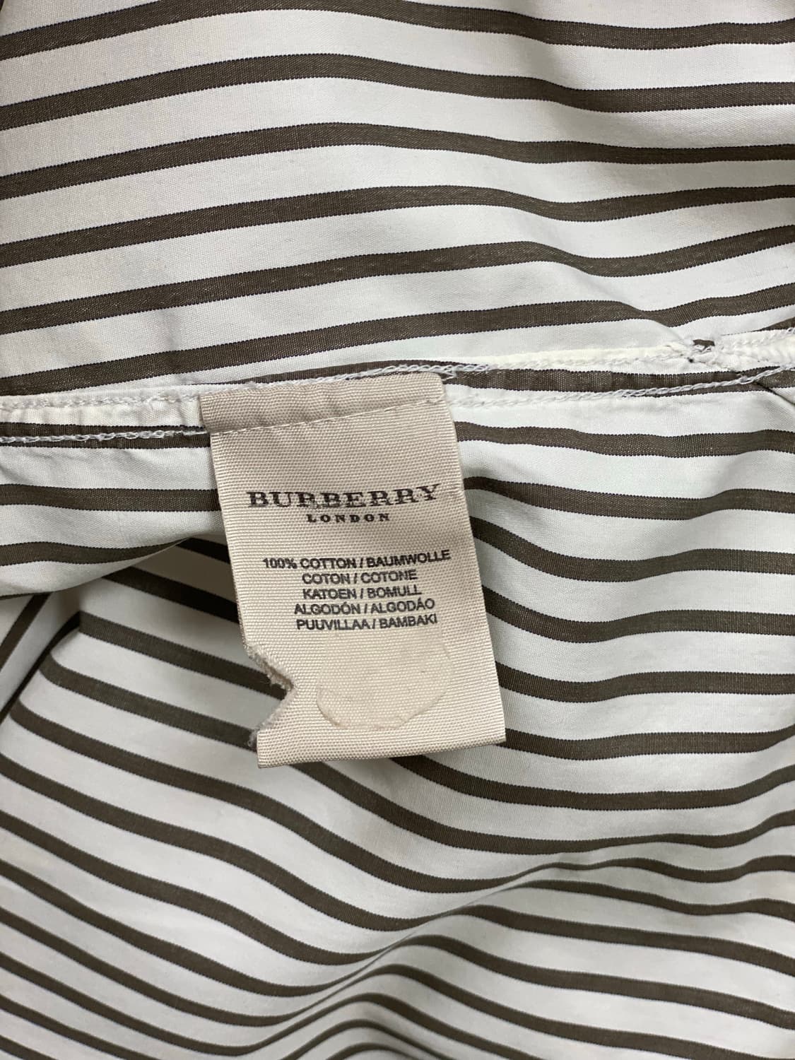 버버리 스트라이프 셔츠 L 상품이미지6