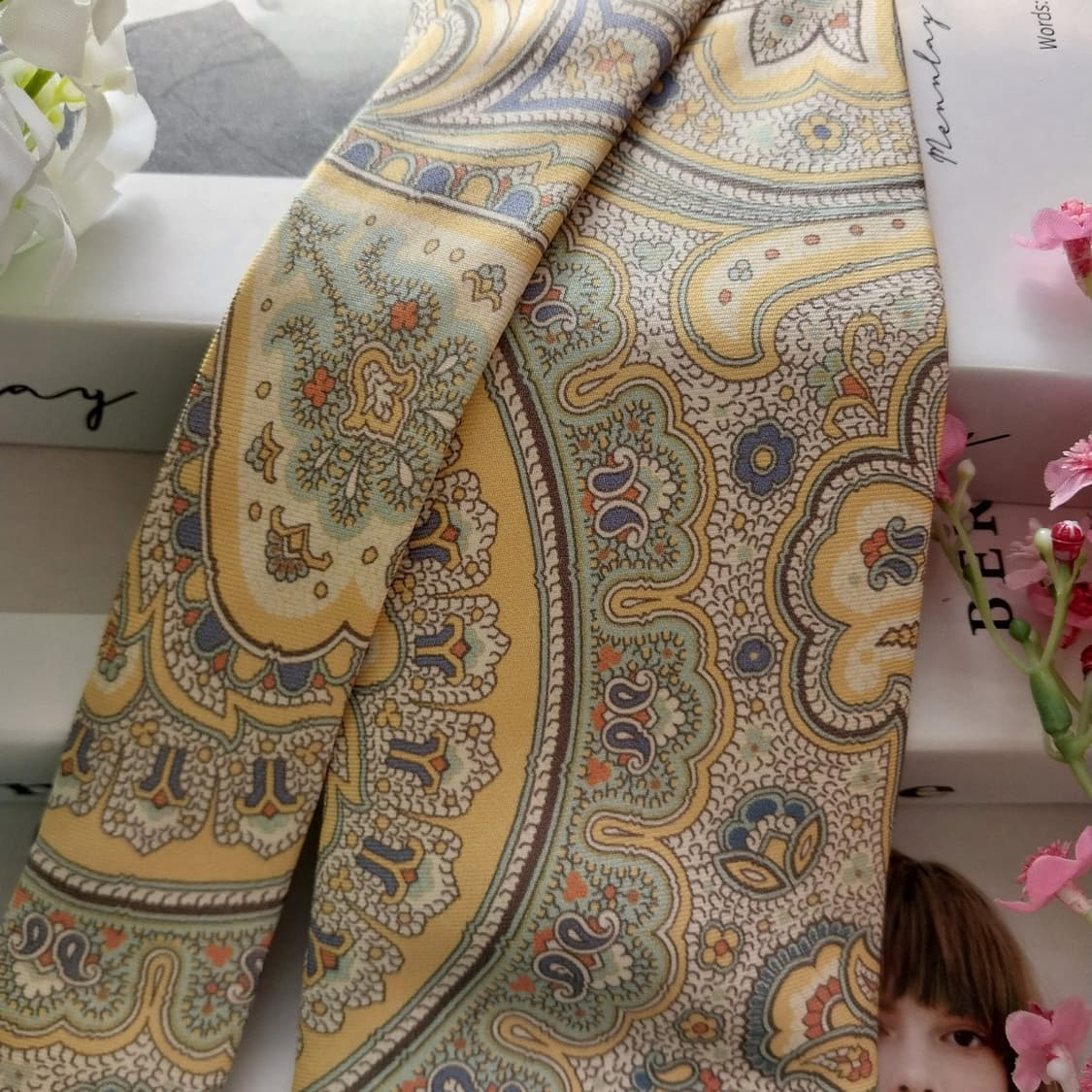 브룩스브라더스 실크 옐로우 페이즐리 넥타이 9cm A+등급  K1410
 상품이미지3